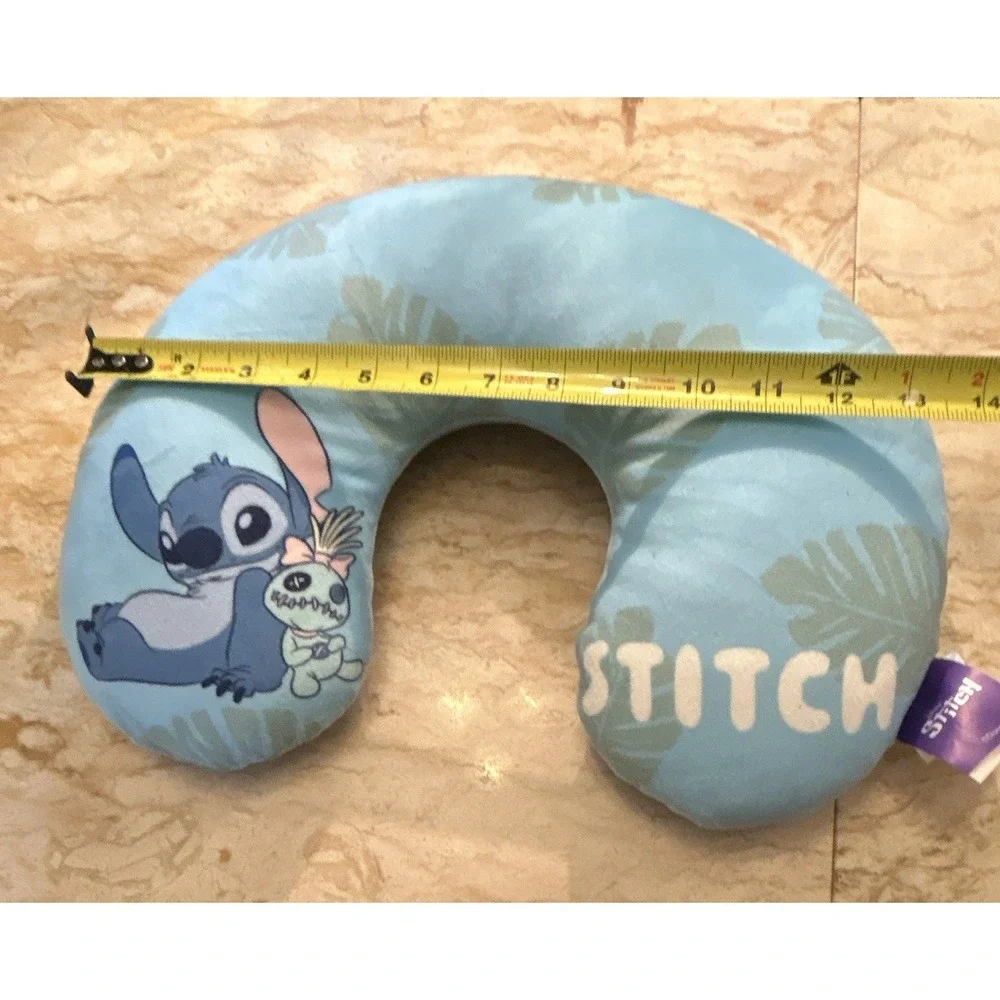 Disney Stitch Neck Travel Pillow U-Shaped Standard Foam, Blue